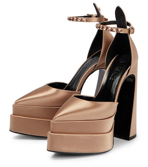 versace platform satin pumps|versace aevitas pointy platform pumps.